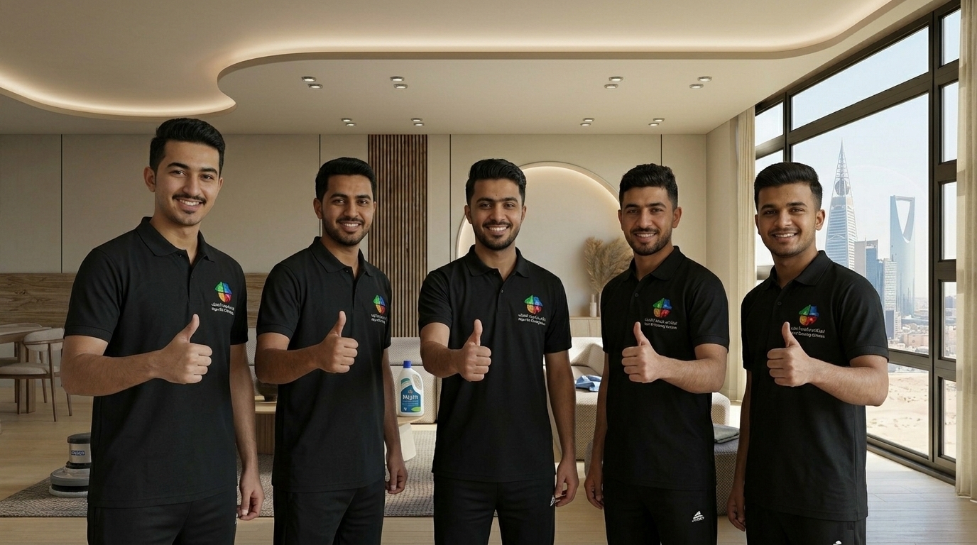فريق شركة نقاء للتنظيف بشمال الرياض — عمالة مدربة ومحترفة