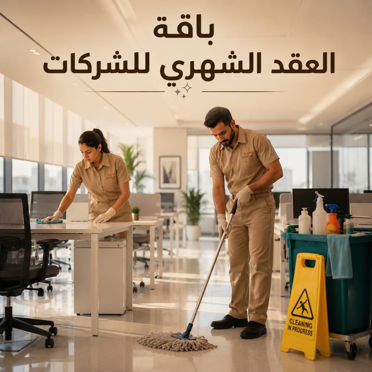 باقة العقد الشهري للشركات - تنظيف الشركات بالرياض